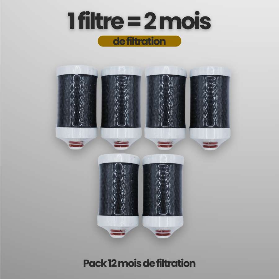 Kit 12 mois - filtre à eau robinet universel