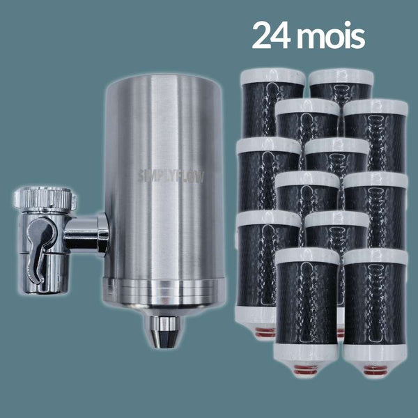 Kit 24 mois - filtre à eau robinet universel