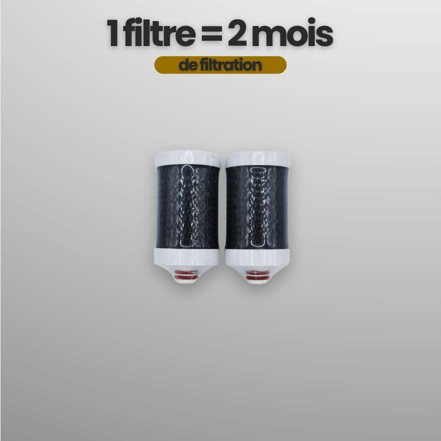 Filtre à eau robinet universel – Inox | Élimine chlore et + de 30 polluants