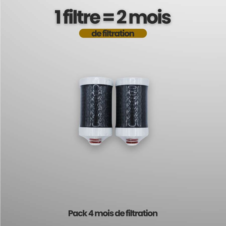 Filtre à eau robinet universel – Inox | Élimine chlore et + de 30 polluants